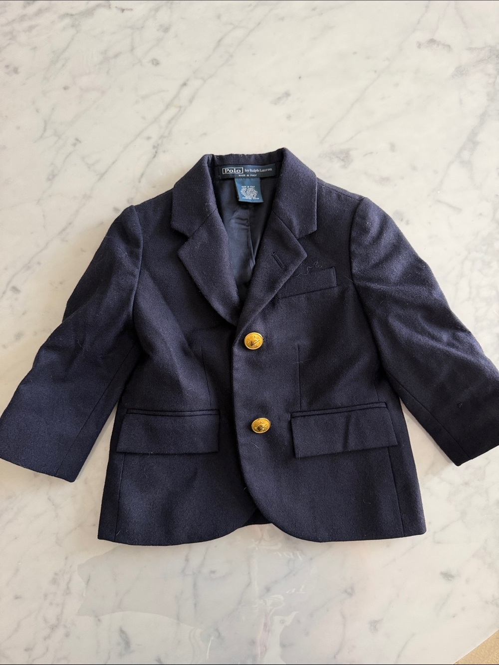 Polo by Ralph Lauren Navy Blue Blazer with Gold Buttons